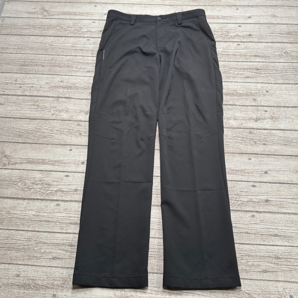 Adidas Golf Pants Men's 32x32 Black Climalite Straight Leg Athletic Performance